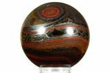 Polished Tiger Iron Stromatolite Sphere - Billion Years #362898-1